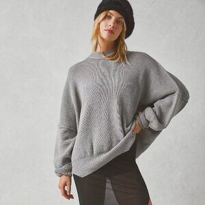 FREE PEOPLE Oversized Mock Neck Sweater